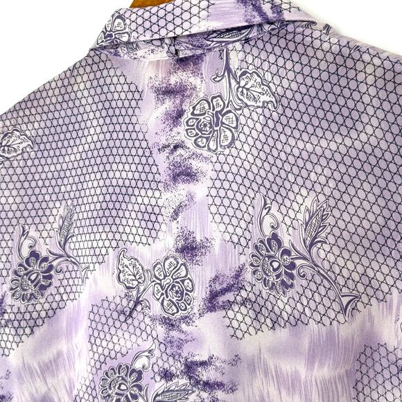 Victoria Soie Purple button with tie top - Picture 7 of 11